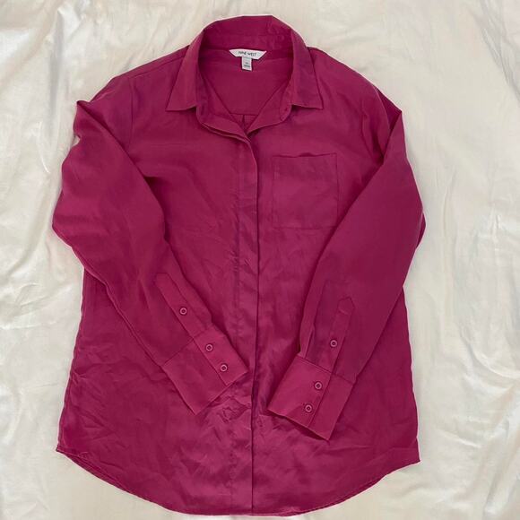 Nine west pink button Shirt. NWOT - Picture 4 of 5